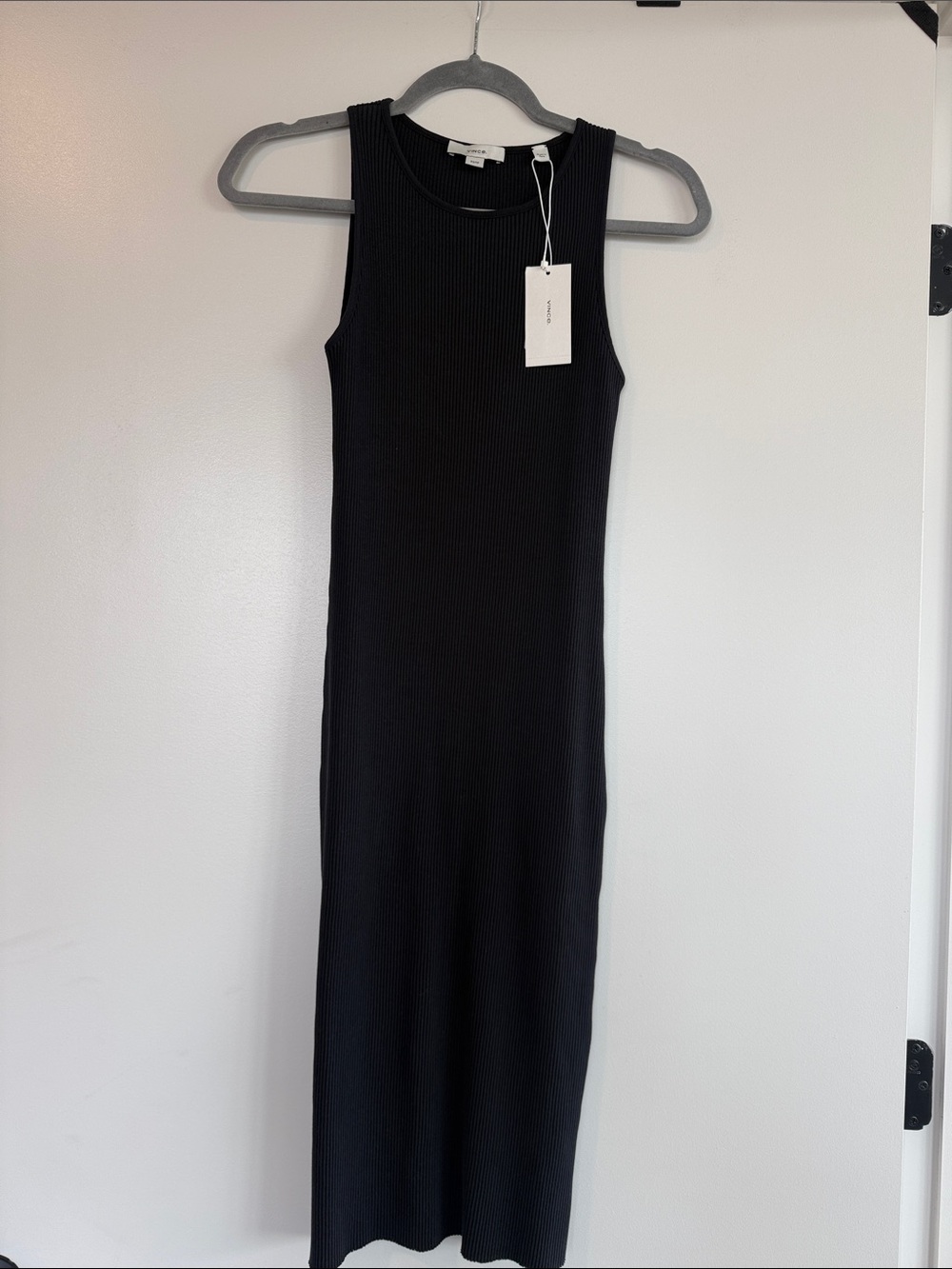 Vince Rib High Neck Tank Dress XS